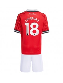 Detské Futbalové oblečenie Manchester United Casemiro #18 2025-26 Krátky Rukáv - Domáci (+ trenírky)